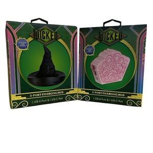 Wicked 3-Port Charging Hub Set- Glinda & Elphaba (NIB)